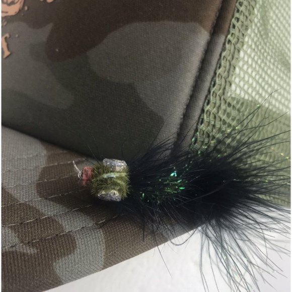 Accessories Simms Trout Icon Trucker Snapback Hat Fish Camo Bozeman